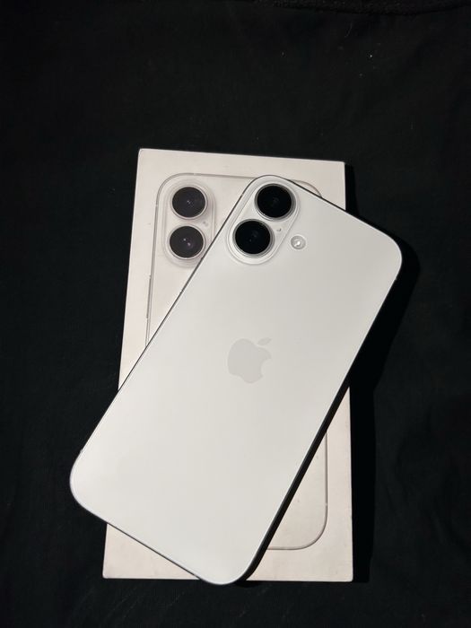iPhone 16 128gb White / Sim + E-sim / Новый / 0 Циклов