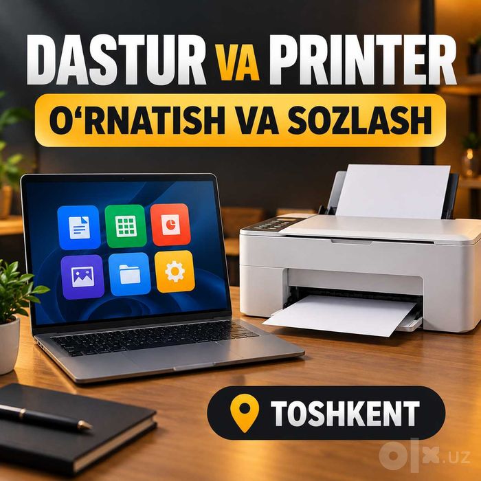 Kompyuterga dastur va printer o‘rnatish