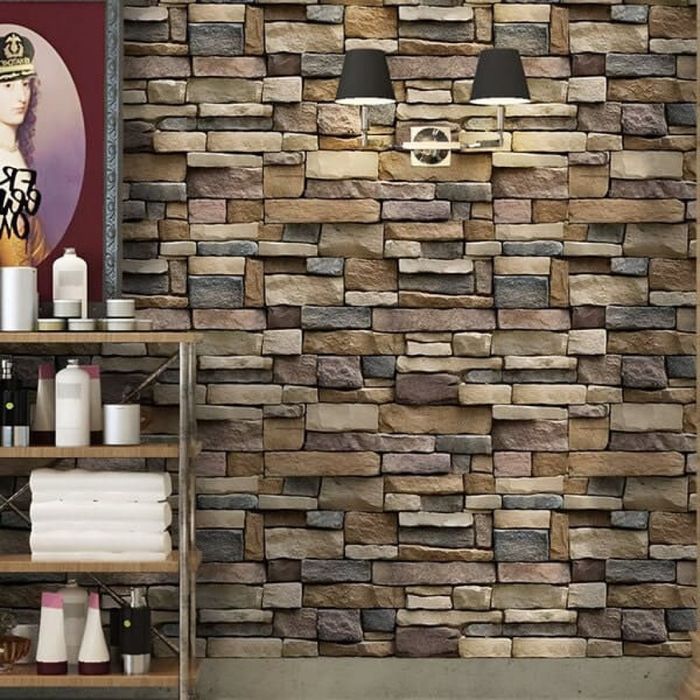 Самозалепващ 3D тапет с тухлен ефект – PVC, водоустойчив и шумоизолира