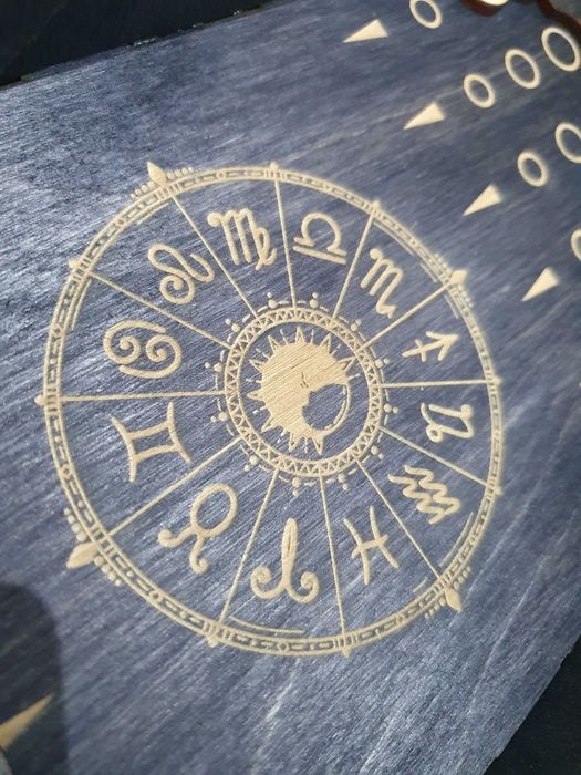 Ръчно Изработена Табла с Зодиакални Символи
