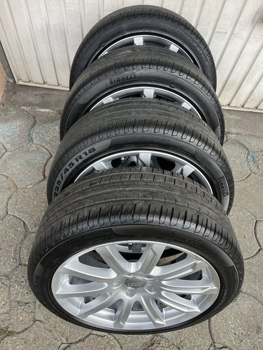 Jante aliaj 5x112mm, anvelope vara 225/45 R18, Audi A3, A4 B7, B8, B9, A6