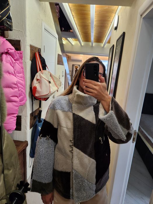 Естествена кожа и вълна,  Двулицево яке