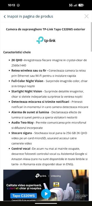 Camera video Tapo 2k