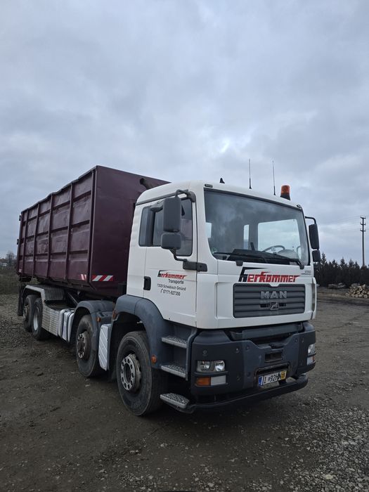 Man TGA  Abrollkipper-silo basculabil