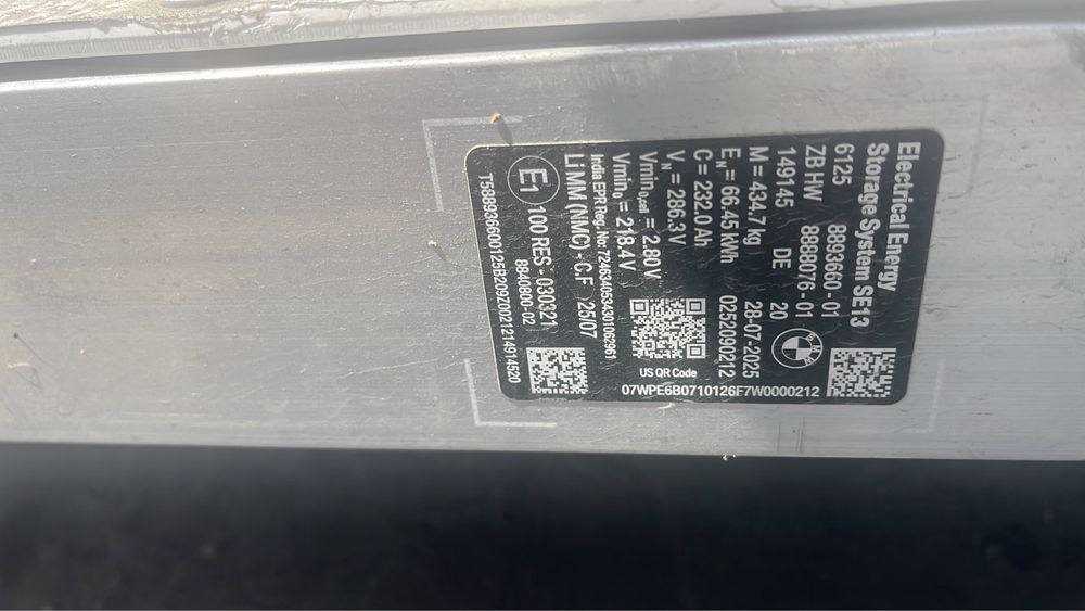 Baterie HV BMW iX1 U11 – 66,45 kWh – 286,3V – 232Ah – Originală