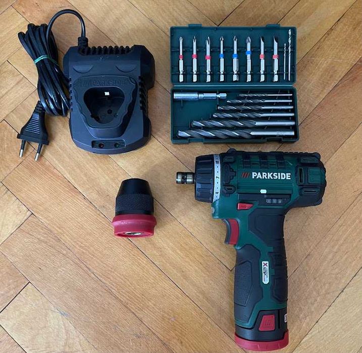 Нов винтоверт Parkside 12V с две скорости и свалящ се патронник