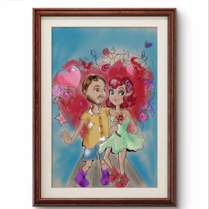 Pictura și ilustrație, cadou Valentine's Day