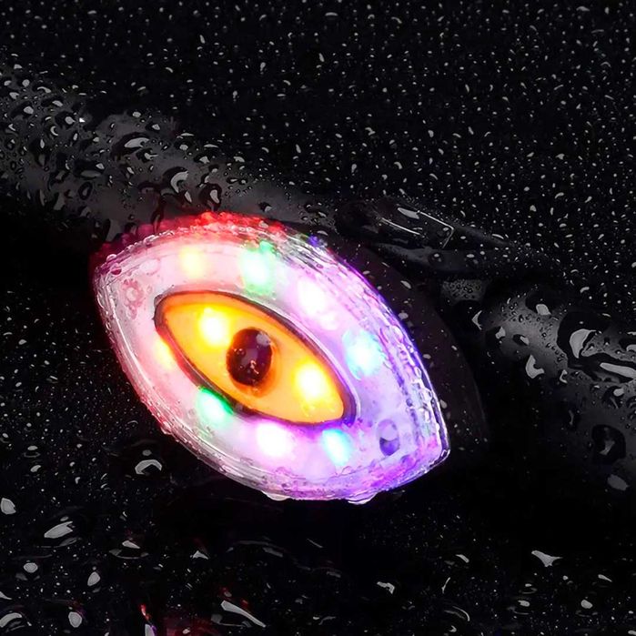 Задна LED стоп светлина за велосипед QIXUN EYE, USB, 30Lum, 7 режима