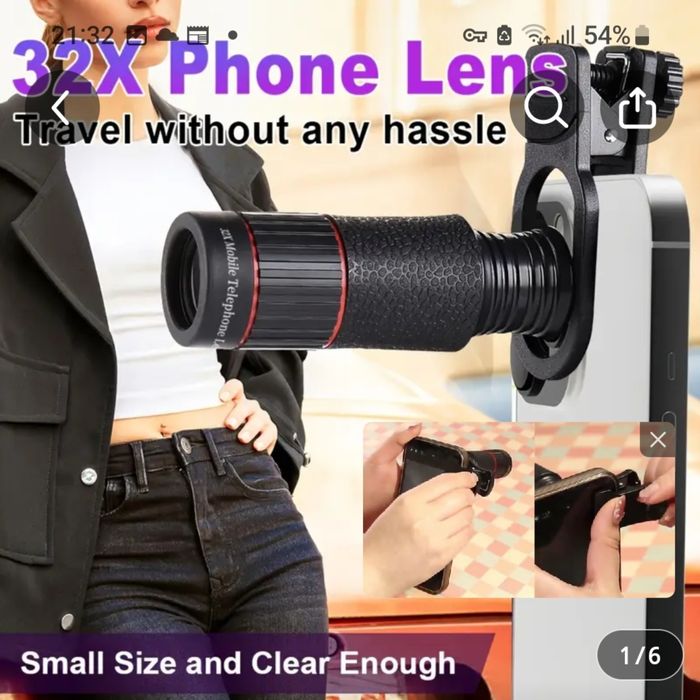 Монокуляр увеличитель для телефона.