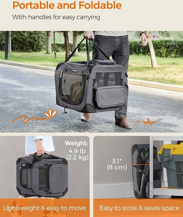 Сгъваема чанта за домашни любимци Feandrea