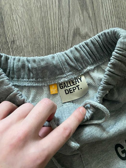 Gallery Dept Grey Flared Joggers Sweatpants Black Paint