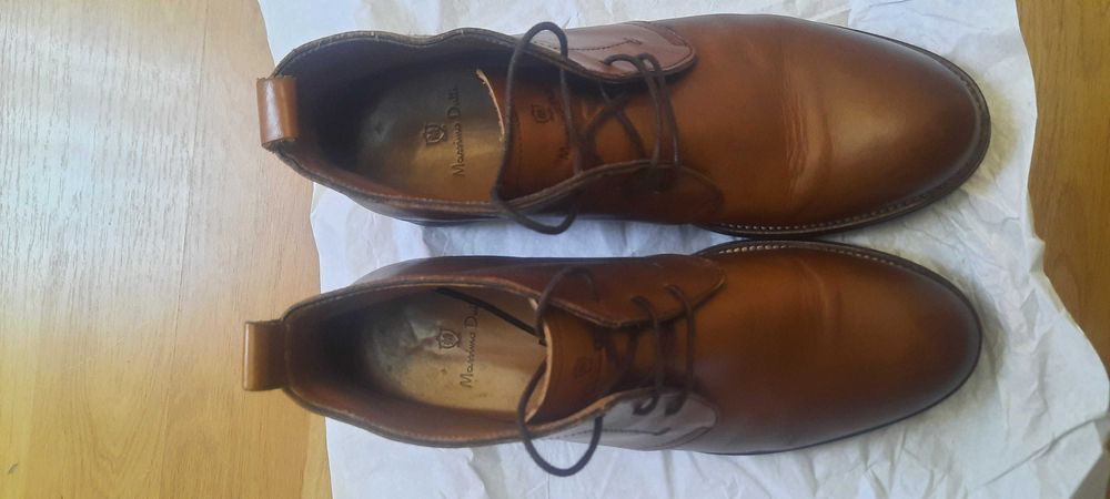 Мъжки кожени обувки - боти Massimo Dutti