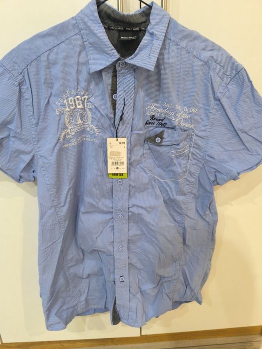 Мъжка риза с къс ръкав