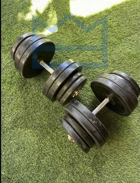 Разглобяеми гумени дъмбели 2 х 30 кг ПРОМО !