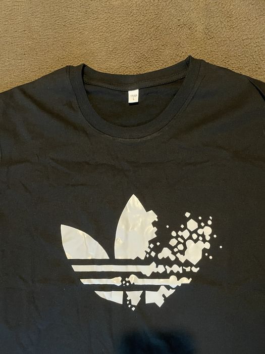 Adidas Originals тениска с Trefoil лого – черна, нова, размер L