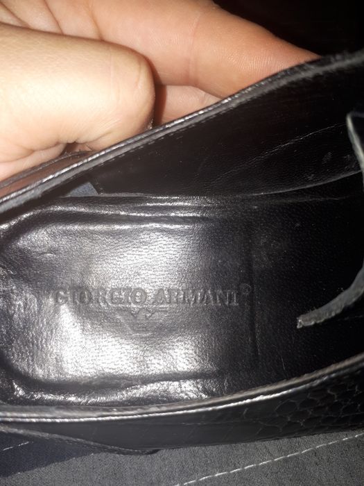 Pantofi piele Giorgio Armani, barbatesti, originali, negru, marime 41