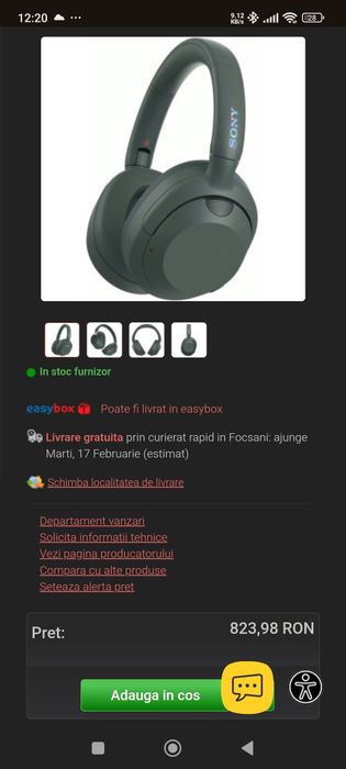 Casti Sony ULT Wear BT ANC