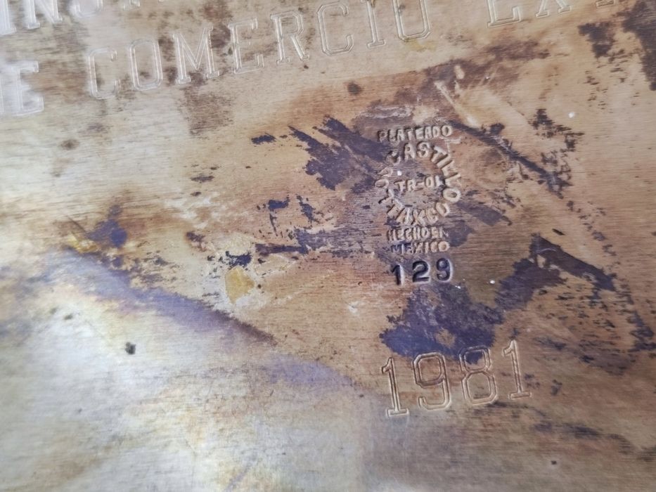 Посребрен поднос с тюркоаз  los castillo taxco Мексико