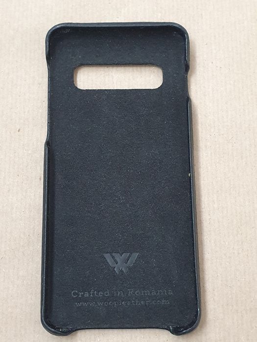 S10 - Husă WOOP din Piele Naturala - Soft Black Pierced