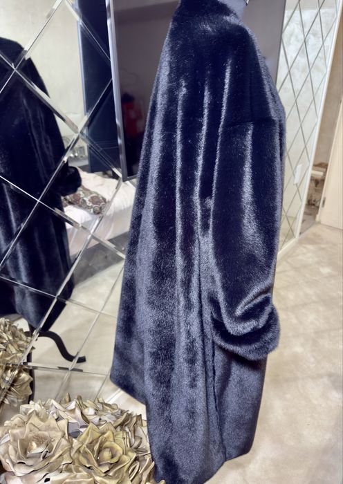 Haina Blana Lunga Imitatie Vizon Noua