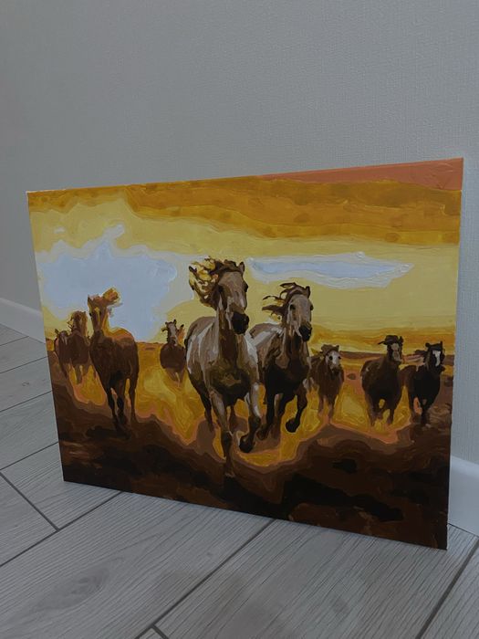Картина «Лошади” акрилом 40*50