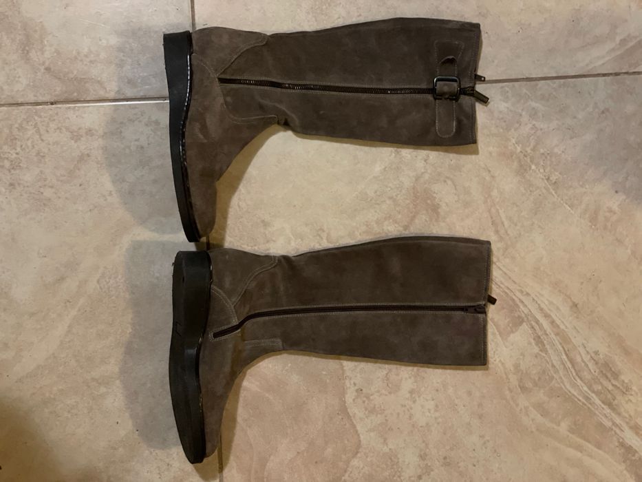 Дамски италиански велурени ботуши