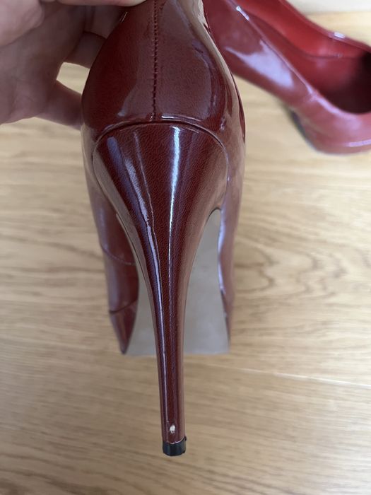 Обувки на ток Mango, Basic модел в червено 37 номер