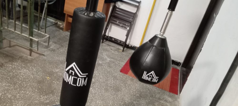 Sac de box podea + bara rotativă