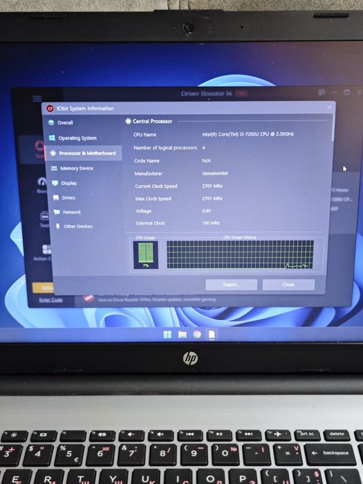 HP 250 G6 I5 7200 16gb RAM 500SSD