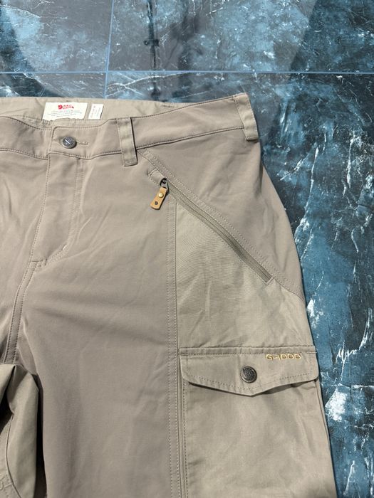 Fjallraven Womens Nikka Curved Trousers Suede Brown Size 46