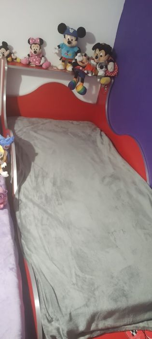 Pat copii, model mașină, 2000x1000