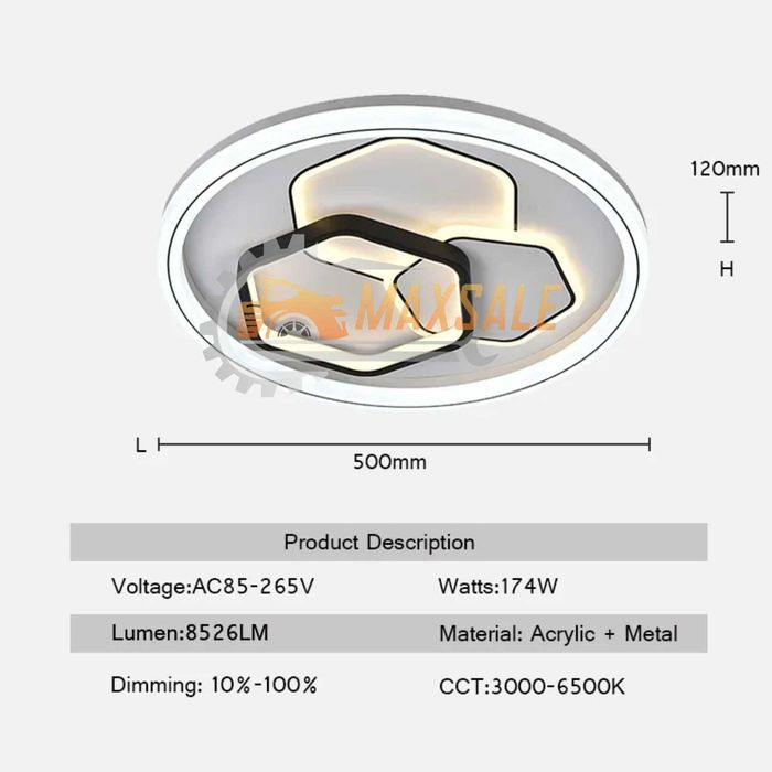 LED лампа таванна абажур стена плафониера 80W полилей за дома ромб