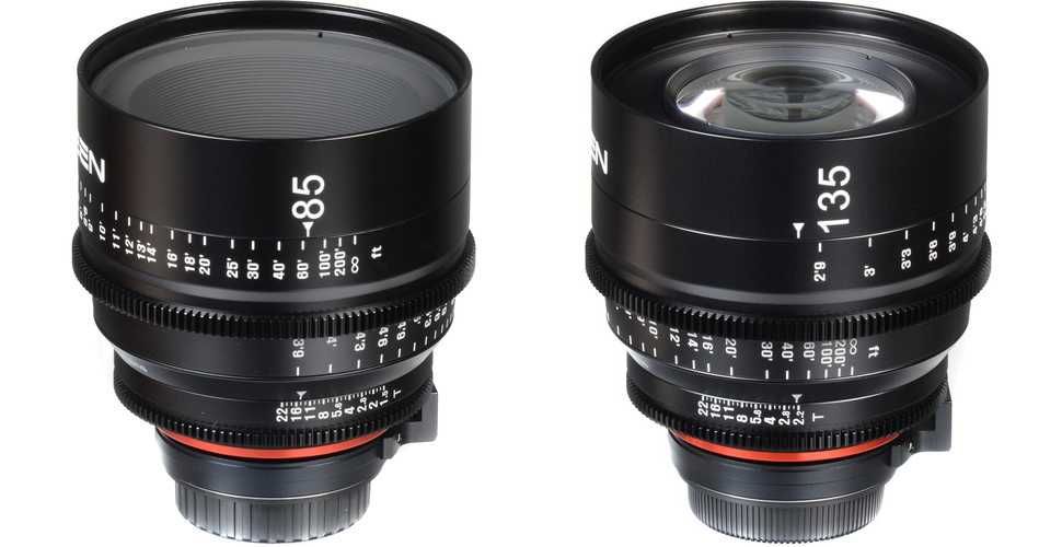 Set 6 Obiective Cine XEEN Rokinon Samyang T1.5 16mm 24mm 35mm 50mm 85mm 135mm Zacuto Follow Focus