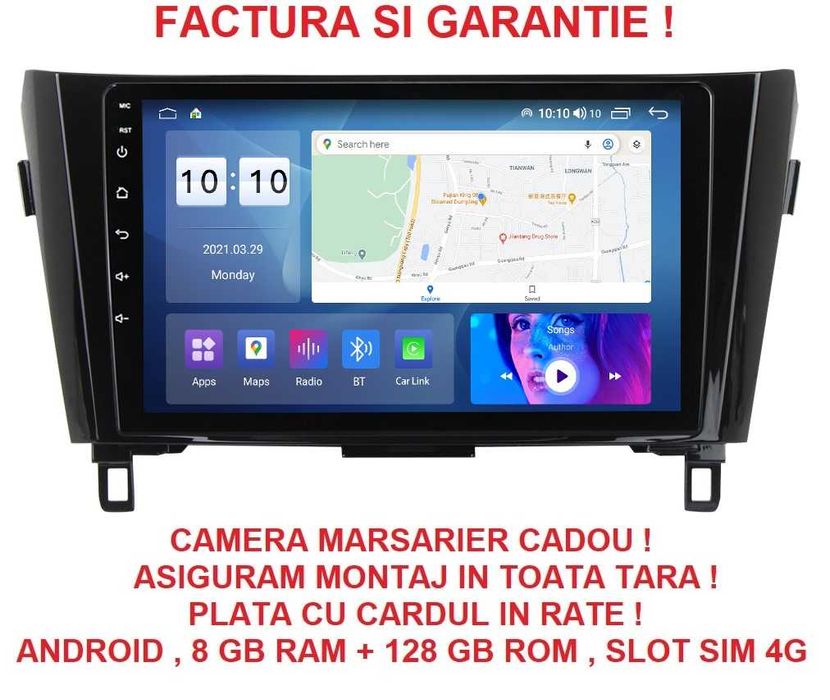 Navigatie Nissan Qashqai Xtrail din 2013 - 2018 , Garantie 2GB 4GB 8GB