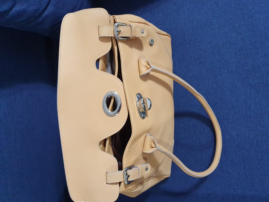 Geanta piele office camel -noua
