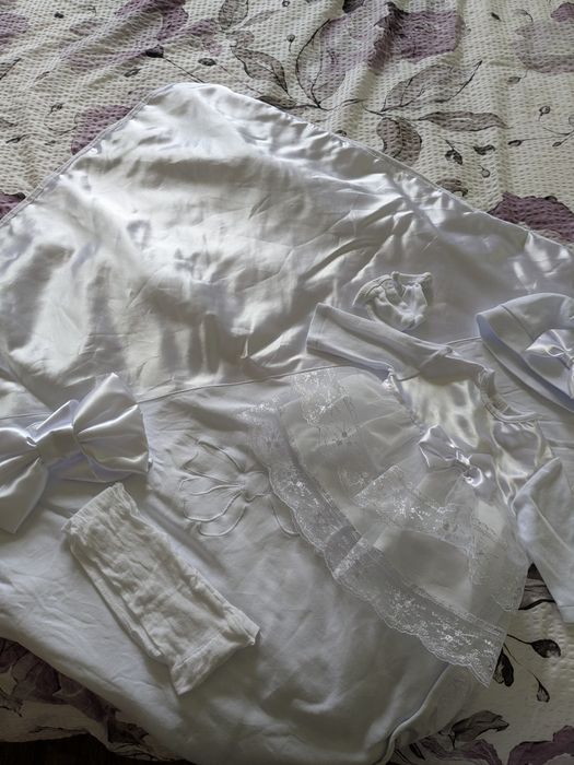 Зимен комплект за изписване момиче бял