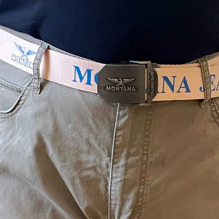 Джинсовый ремень "Montana", из плотного текстильного канваса