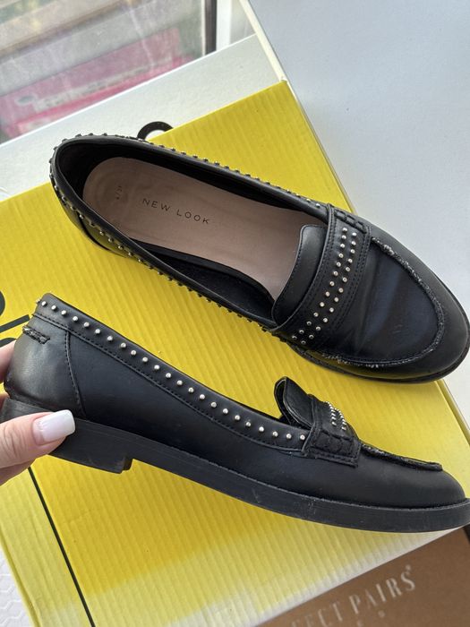 Лоферы черные new look
