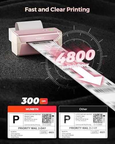 Нов Wi-Fi MUNBYN Термален Принтер 300dpi, AirPrint, Съвместимост с iOS