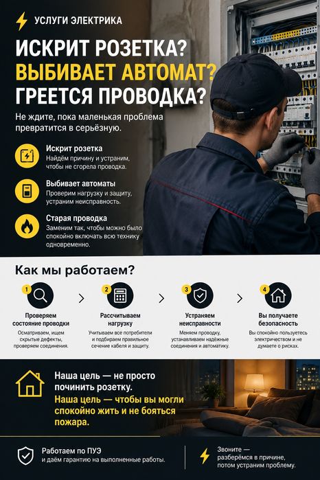 Электрик 1,2 3 ,5,7,8 Микрорайон , Калкаман