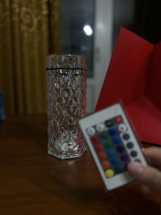 Подсветка Хрустальная настольная лампа с пультом управления