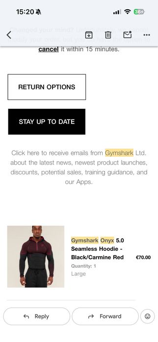 Gymshark onyx hoodie v5