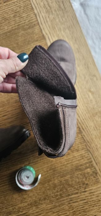 Зимни кожени боти на ток  40 номер