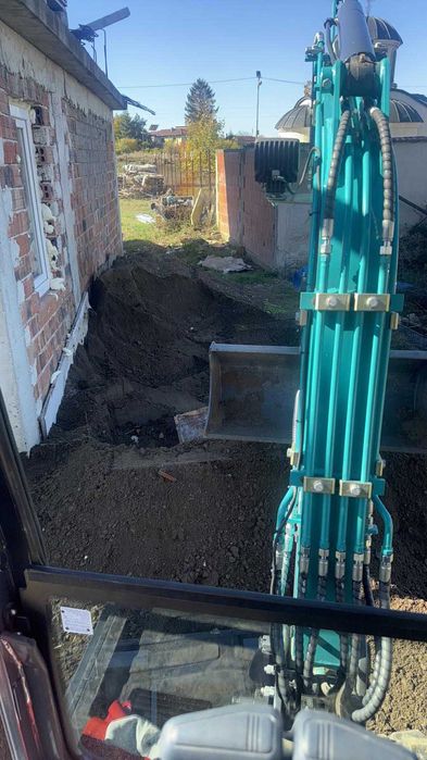 Мини багер + самосвал 3.5т -> СВОБОДНИ ЧАСОВЕ!