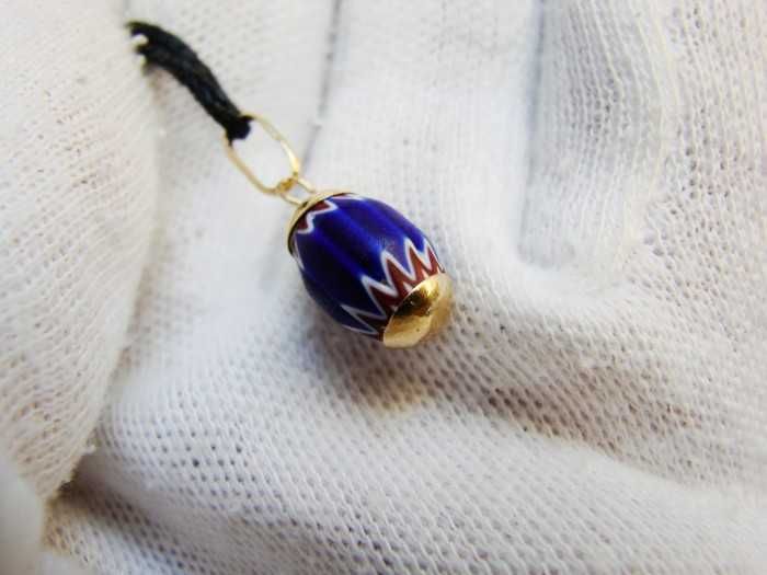 Amuleta Pandantiv Aur 18K Cu Email Unicat