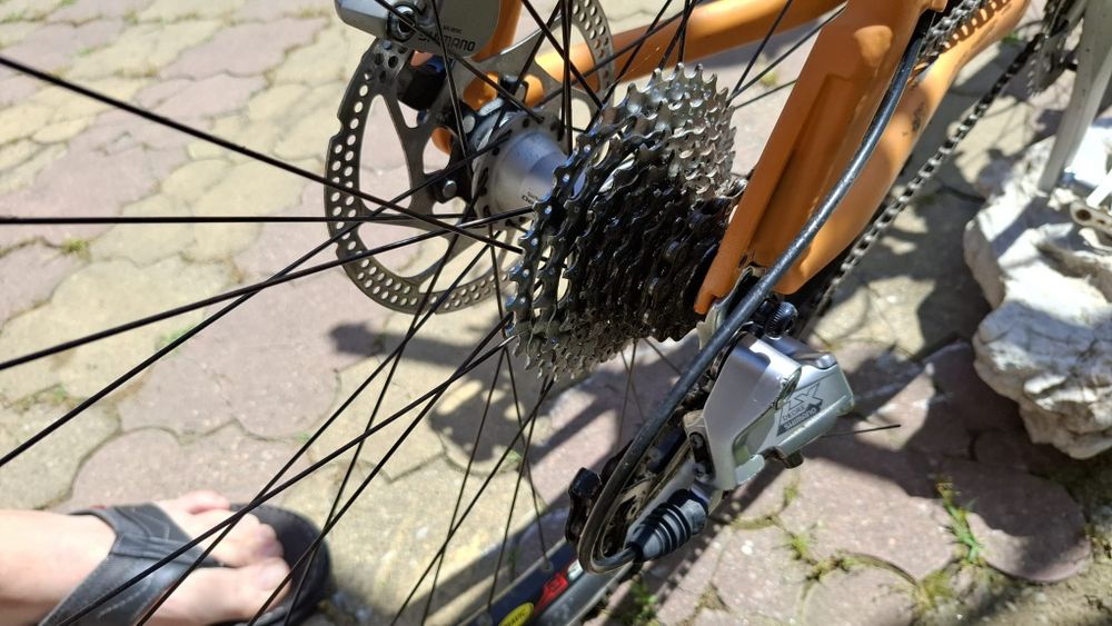 Bicicletă MTB 26” aluminiu, Shimano Deore LX / XT, frâne hidraulice, Manitou, Mavic
