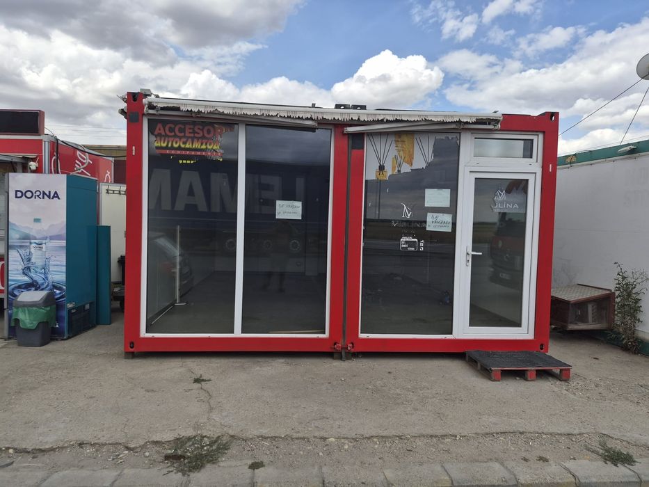 Container modular comercial Premium 6x2,4 m|, Panouri sandwich, Climă, Gata de utilizare