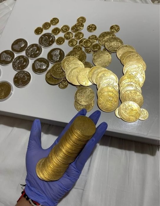 Vand monede placate cu aur de 24k Frank Iosif 4 ducat 1915 1la1