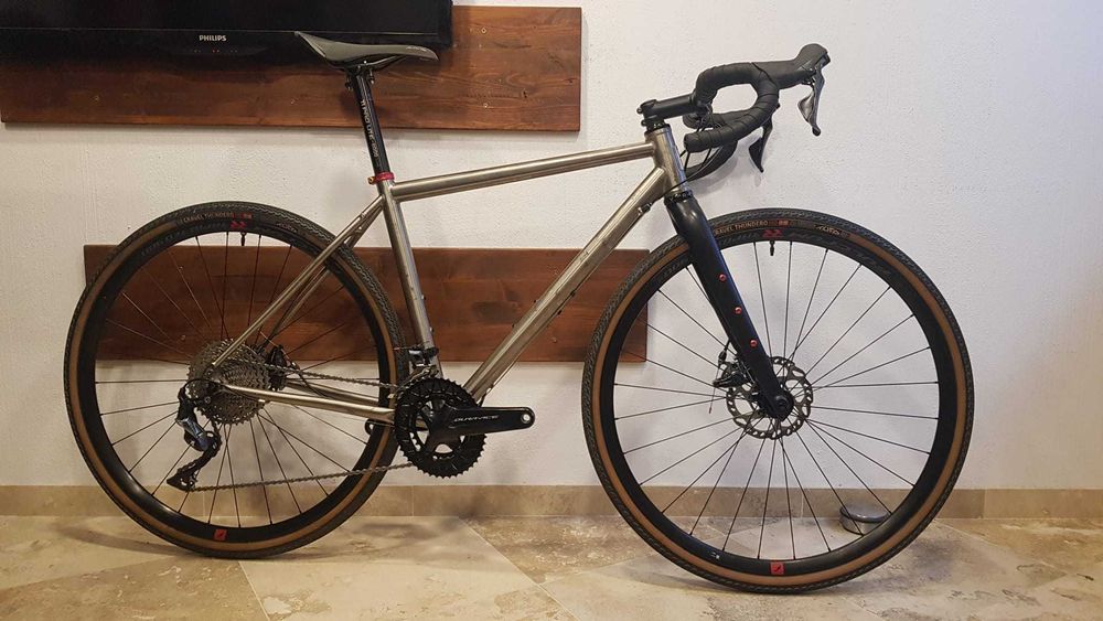 Gravel Reilly Gradient, titan, Dura Ace 2x11 mecanic, marime S 165-175
