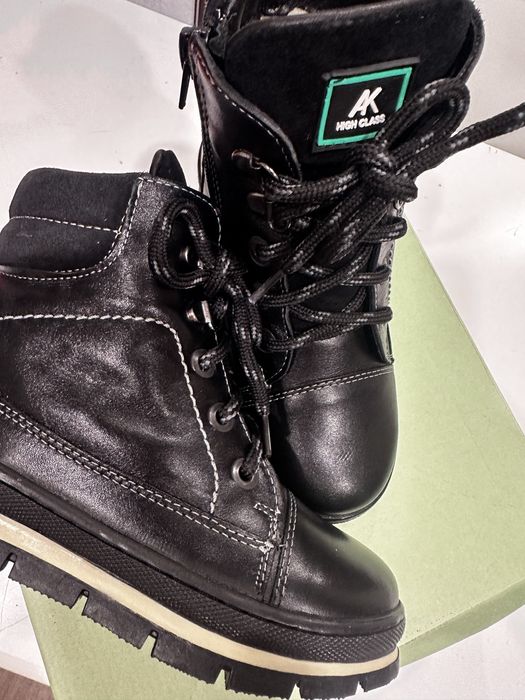 Ботинки, зимние, кожаные.